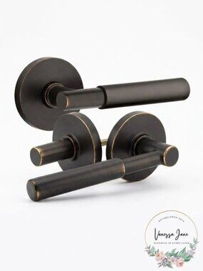 Emtek Dummy Lever Set with Disk Rosette and Myles Levers